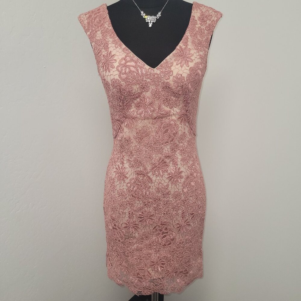 Fitted Rose Lace Dress